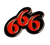 Metal Enamel Pin Badge Brooch Hobby Pastimes Support Lapel Flair Gift Dress up your Coat or Bag (666 Number of the Beast Red Pin Badge Devil Evil Bible Verse)