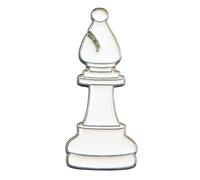 Metal Enamel Pin Badge Brooch Hobby Pastimes Support Lapel Flair Gift Dress up your Coat or Bag (White Bishop Chess Piece Enamel Pin Badge)