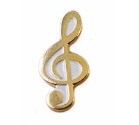 Metal Enamel Pin Badge Brooch Music Treble Clef Gold Tone