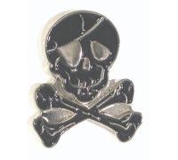 Metal Enamel Pin Badge Brooch Pirate Black Skull and Cross Bones