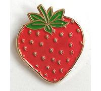 Metal Enamel Pin Badge Brooch Red Strawberry Fruit