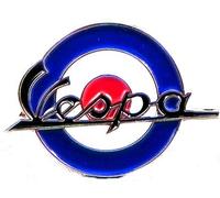 Metal Enamel Pin Badge Brooch Scooter Mod RAF Roundel - Vespa