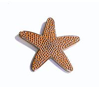 Metal Enamel Pin Badge Brooch - Starfish Star Fish