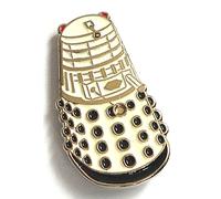 Metal Enamel Pin Badge Doctor Dr. Who Dalek White