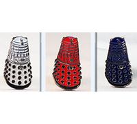 Metal Enamel Pin Badge Doctor Dr. Who Daleks - Triple Set