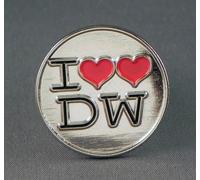 Metal Enamel Pin Badge Doctor Dr. Who - 'I Love DW'