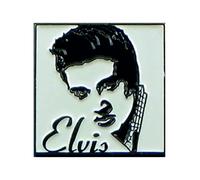 Metal Enamel Pin Badge Elvis Presley (Early) Face Silhouette