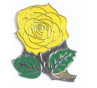 Metal Enamel Pin Badge English Rose in Yellow
