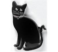 Metal Enamel Pin Badge Feline Lady Luck Lucky Black Cat