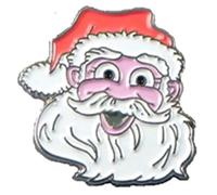 Metal Enamel Pin Badge Jolly Santa Claus - Father Christmas - Saint Nicholas - Xmas Face