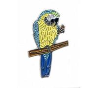 Metal Enamel Pin Badge Parrot Macaw (Blue & Yellow)