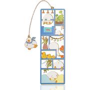 Metal Enamel Silly Goose Bookmark - Funny Animal Bookmarks Gifts with Geese Charm, Cool Book Lover Present for Men Women Friend Teacher Birthday Christmas Graduation (Silly Goose)