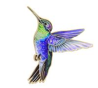 Metal Enameled Hummingbird Pin Brooch Lightweight Accessory for Jackets Purses Stylish Decoration for Women Girls Bag Badge Pin