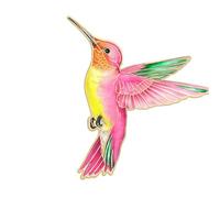 Metal Enameled Hummingbird Pin Brooch Lightweight Accessory for Jackets Purses Stylish Decoration for Women Girls Bag Badge Pin