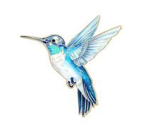 Metal Enameled Hummingbird Pin Brooch Lightweight Accessory for Jackets Purses Stylish Decoration for Women Girls Hummingbird Brooch