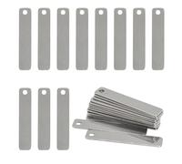 Metal Engraving Blanks Stainless Steel Rectangle Stamping Blank Tags 25 PCS 5CM*1CM
