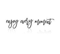 Metal Enjoy Every Moment Wall Sign Decor - Laser Cut Words Metal Words Hallway Wall Decor for Home Living Room, Bedroom, Bathroom and More