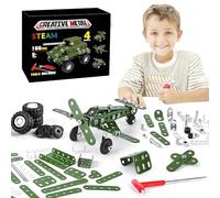 Metal Erector Set - Interactive Assembly Toy,Plane Model Building Set,for Party Playroom Boys Girls Preschool Homeschooling Family Nights Group Activity Birthday Holiday