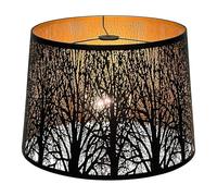 Metal Etching Process Large Lamp Shades, Alucset Drum Big Lampshades for Table Lamp and Floor Light, Pattern of Trees Design, 12x14x10 inch, Spider