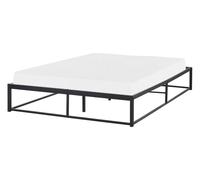 Beliani Bed Metal Viry 140 X 200 Cm (Eu Double) Black