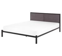 Metal EU King Size Bed Grey CLAMART