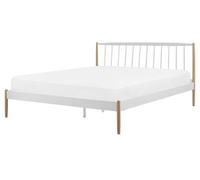 Metal EU King Size Bed White MAURS