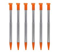 Metal Extendable Stylus Pens For Nintendo 2DS XL - 6 Pack Orange | ZedLabz