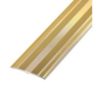 Metal Extra Wide Carpet Cover Strip - 60mm Width - 80/100/110/130/140/150cm Length - Threshold Trim Strip Metal Door Bar(Gold,115cm/45.3in)