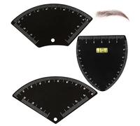 Metal Eyebrow Stencils for Shaping 3PCS, Eyebrow Ruler Mapping Tool with Measurement Scale for Perfect Symmetrical Brows Triangle Fan Arch Shapes