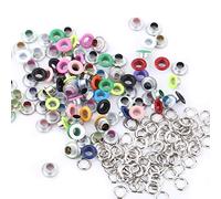 Metal Eyelets Grommets, 4 Colors 100 Sets 5mm Metallic Scrapbooking Eyelets Buckle Leather Craft Apparel Accessory New(Mixed Color)