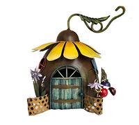 Metal Fairy Sunflower House Outdoor Garden Patio Sculpture Decorative Ornament