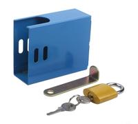 Metal Faucet Lock Cover Outdoor Tap Security Box Garden hoses Bib Protector Kitchen Faucet Anti Theft Weatherproof Spigot Winter Freeze Protection Secure Water Valve Case(blue)