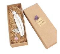 Metal Feather Bookmarks for Women with Gift Box, Vintage Bookmark with 3D Butterfly Pendant, Book Mark,Elegant Book Mark, Perfect Gifts for Women, Bookmarks for Women, Mother’s Day Gifts