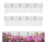 Metal Fence Panels, Temporary Garden Fencing, 10x Panels Border Decor Weather Resistant Portable for Pets Lawn Dog Outdoor Patio Pet Area Use