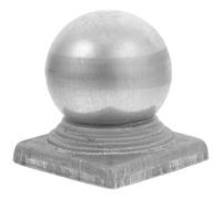Metal Fence Post Cap Ball Shaped Zinc Steel Cover for Square Posts | Silver Finish, Corrosion Resistant, Easy Installation, Suitable for Garden Fences, Gate Entrances, Homeowners and DIY