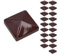 Metal Fence Post Caps for Fence Posts 100mm x 100mm Protector Cover Brown 20pc