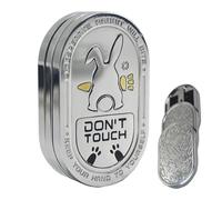 Metal Fidget Slider,Relaxing Rabbit Push Slide - Metal Portable Clicking Sound Fidget Anti Stress Toy for Men Teens Adult Travel Classroom School Daily Life