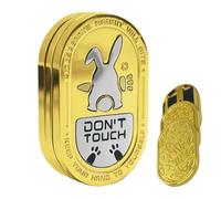 Metal Fidget Slider, Sensory Rabbit Push Slide, Metal Portable Clicking Sound Fidget Anti Stress Toy for Men Teens Adult Travel Classroom School Daily Life