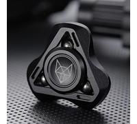 Metal Fidget Spinner Toys for Adults, All Stainless Steel 1.5" Hand Gyro, Silent Premium Bearing, 4.6 Min, Autism Sensory ADHD Anxiety Focus Meditation Break Bad Habits, Black