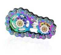 Metal Fidget Toys, Bike Chain Fidget Toy with 2 Gears, Anxiety Relief Finger Toys Gadgets-Hand Spinner for Adults