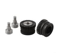 Metal Filament Drive Gear for K1, for K1C, for K1 Max, 3 for V3, 3 for V3 Plus 3D Printers - Hardened Steel Dual Gear Extruder Kit, 14.5 x 9.6mm(Black)