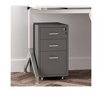 Metal File Cabinet with Lock - 3 Drawer Vertical Storage for Home Office - Rolling Under Desk Secure Filing for Legal/Letter/A4 Documents