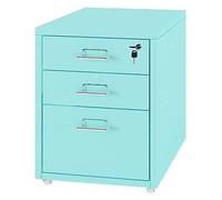 Metal File Cabinet with Locking Drawers and Casters for Office Organization and Mobility