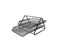 Metal File Holder Rack - Desktop for Office Storage 3-Tier File Tray Stylish and Document Perfect for Home or Workstation