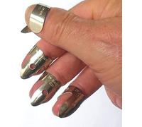 METAL FINGER PICKS & THUMB PICK SET GUITAR FINGERPICKS FOR DOBRO BANJO GUITAR ETC