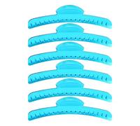 Metal Finger Wave Clips 6PCS Aluminum Tip Top Styling Clamps For Classic Wavy Vintage Hairstyles Strong Hold Hair Modeling Tools For Women Home Salon Use Professional Hairdressing Accessories (Blue)