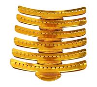 Metal Finger Wave Clips 6PCS Aluminum Tip Top Styling Clamps For Classic Wavy Vintage Hairstyles Strong Hold Hair Modeling Tools For Women Home Salon Use Professional Hairdressing Accessories (Yellow)