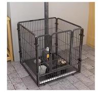 Metal Fireplace Guard - 4/6 Panel Pet Safety Gate with Door, Christmas Tree Barrier, Hearth Fence for Dogs/Cats, Black, 160x80x80cm - Ultimate Pet Protection