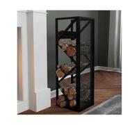 Metal Firewood Rack, Modern Sectional Design for Efficient Wood Storage, Indoor and Outdoor Fireplace Log Holder