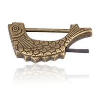 Metal Fish Shaped Lock, Vintage Padlock, Antique Bronze Fish Shape Vintage Lock, Old Chinese Padlock with Key, Retro Padlock, Decorative Padlock for Drawer Jewelry Box